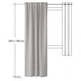 Homing Fertigschal mit verdeckten Schlaufen Oskar taupe -  2,45 x 1,4 m 