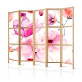 Japanischer Paravent, Raumteiler freistehend, Trennwand - Blumenwonne 