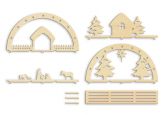 Holzkunst Weihnachtskrippe Christkind 