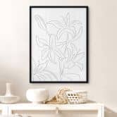 Poster 1X Studio - Line Art Floral - Minimalistische Blumen 