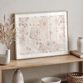 Blumen Poster Dahlien Shabby Chic Beige - Bloomery Decor 