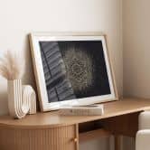 Poster Elegantes Mandala in Schwarz-Gold - Bloomery Decor 