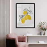 Poster Blursbyai - Illustration eines Zitronenzweiges 
