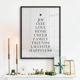 Weihnachtsposter - Weihnachtsbaum Typografisch - Blursbyai 