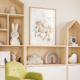 Kinderposter Boho Pferd im sanften Galopp 