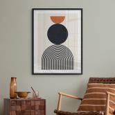 Poster Abstrakte Linien und Kreise im Einklang - Costa 