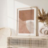 Poster Boho Aquarell-Formen in Brauntönen - Costa 