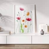 Poster Bunte Mohnblumen - Disher 