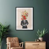 Poster Mann im Anzug mit Wildblumen - Frida Floral Studio 