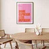 Poster More Espresso less Depresso - Fritsch 