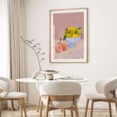 Poster Zitrusfrüchte in Schale Stillleben | Obst-Motiv für Küche & Esszimmer - Goed Blauw 