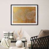 Poster Witte parelbloemen - Grande 
