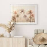 Poster Tropische Landschaft mit Palmen - Haase 