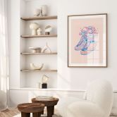 Poster Pastell Sneaker mit Blumen Kawaii - Hashimoto 