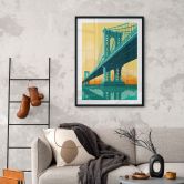 Poster Stadtblick durch die Manhattan Bridge - Heemskerk 