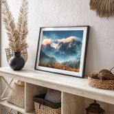 Poster Herfstlandschap op de top van Triglav in de Julische Alpen 