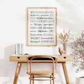 Poster Herbstliche Worte - Typografie 