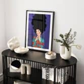 Poster Frau im Mohnblumenkleid - Hülya 