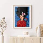 Poster Frau mit einem Augenzwinkern - Hülya 