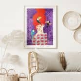 Poster Frau mit Tukan-Trio - Hülya 