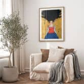 Poster Träumerin im goldenen Licht - Hülya 
