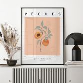 Poster Saftige Pfirsiche - Ivy Green Illustration 