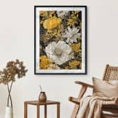 Blumen Poster - Blütenpracht in Ocker - Jaszke 