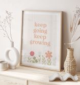Poster Keep going keep growing | Mindset poster met motiverende slogan 