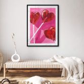 Poster Key and Sea - Lollipop in Herzform 