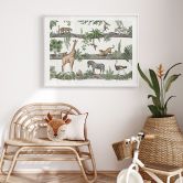 Poster fürs Kindzimmer - Afrikanische Tiere im Dschungel - Kikki Belle 