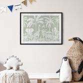 Poster Dschungeltiere in tropischem Grün - Kikki Belle 