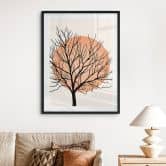 Poster Apricotfarbene Sonne - Kubistika 