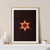 Poster Kubistika - Weihnachtsstern 