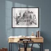 Poster Love your City - Berlijn zwart wit 