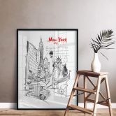Poster Love your City - New York Statue de la Liberté 