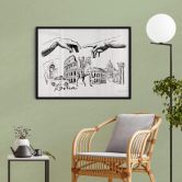 Poster Roma - Schwarz-Weiß - Love your City 