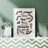 Plakat Legende gravhunde - Illustration af hund - Melin 