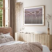 Poster Lotusblumen mit Schwan im Wasser in Altrosa - Ms Tiff 