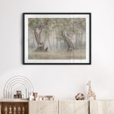 Poster Süße Waldtiere zwischen Bäumen - Ms Tiff 