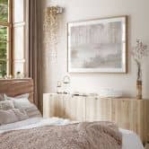 Poster Wald am See im Nebel in Beige - Ms Tiff 