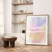 Spruchposter My body my choice | Empowerment Poster 