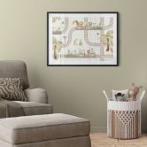 Poster Lokomotive-Fahrt mit Zootieren - Oliver Robins 