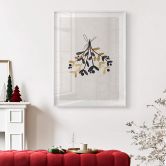 Poster Weihnachten - Mistelzweig in schwarz gold - Orara Studio 