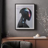 Poster Cyber Girl mit Helm - Paksoylu 