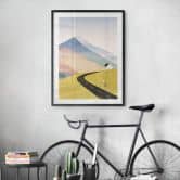 Poster Radler in den Bergen - Rivers 