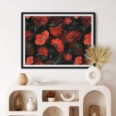 Poster UN Designs - Rote Blüten 