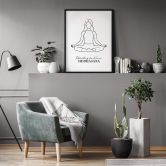 Poster Yoga Sitzhaltung der Weisen - Line Art 