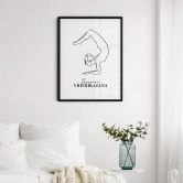 Poster Yoga Skorpion - Line Art 