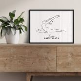 Poster Yoga - Colombe - Line Art 