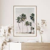 Poster Palmiers tropicaux sur la plage | L'ambiance des îles en été - Sisi & Seb 